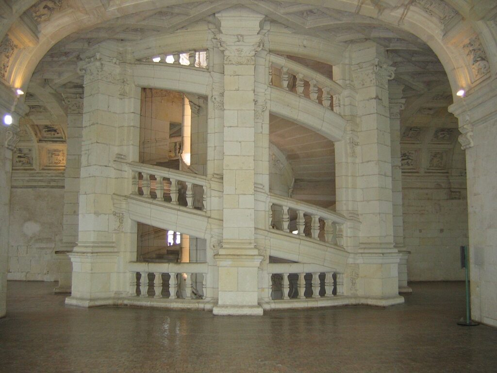 L'escalier à double révolution du château de Chambord